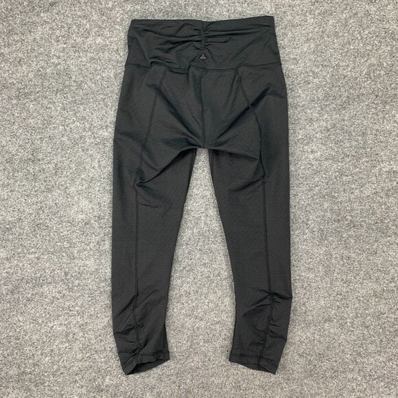 Prana Textured Leggings Womens XS Extra Small Gray High Waisted Pull On Cropped - Picture 7 of 11